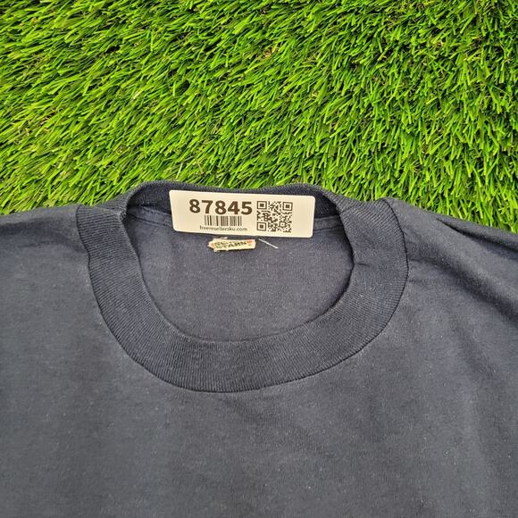 Vintage 90s Police Department NY Shirt XL 21x26 Navy-Blue USA - Picture 8 of 12